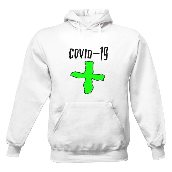 Pánská mikina s kapucí Just Hoods s potiskem COVID-19 +